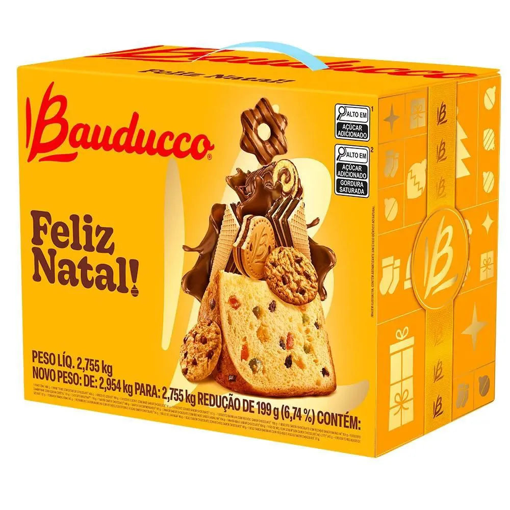 Cesta de Natal Bauducco, Grande, 20 Itens